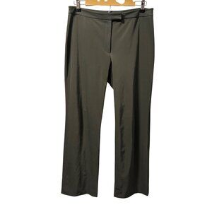 Yansi Fugel Olive Green Dress Pants Size 10 Nylon/Spandex Blend With Side Zipper